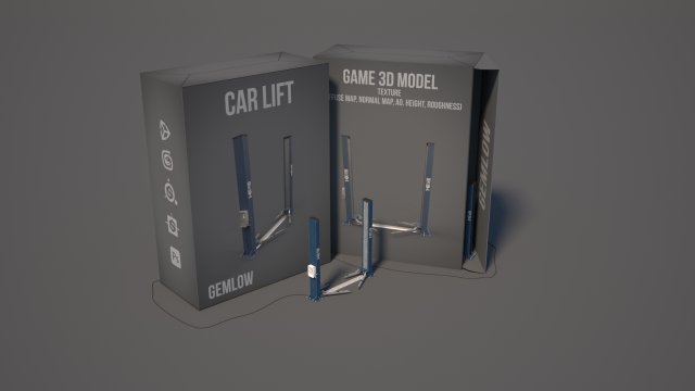 car lift 3D Модель .c4d .max .obj .3ds .fbx .stl .blend 