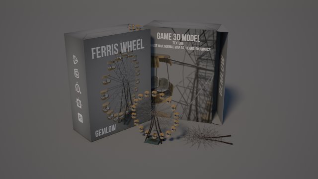 ferris wheel 3D Модель .c4d .max .obj .3ds .fbx .stl .blend 