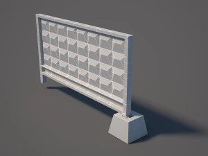 concrete fence 3D Model