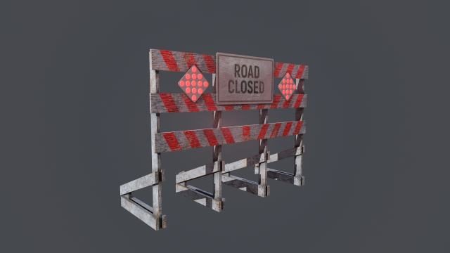 road closed 3D-Modell .c4d .max .obj .3ds .fbx .stl .blend 