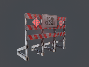 road closed Model 3D