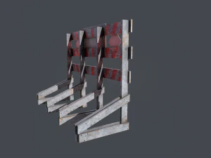 도로 폐쇄 3D 모델