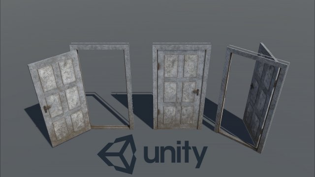 old door 3D Model .c4d .max .obj .3ds .fbx .stl .blend 