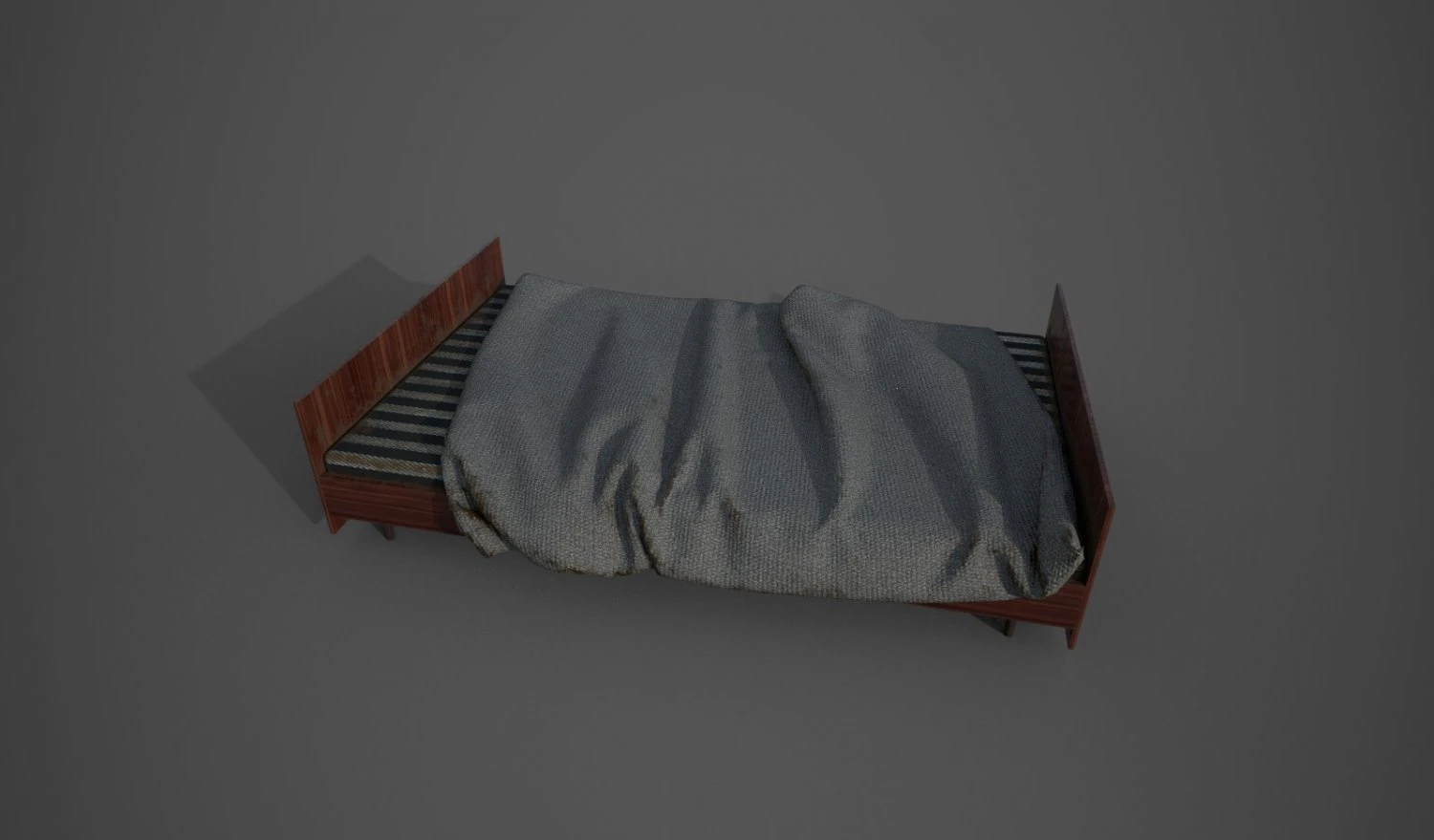 old bed 3D Model .c4d .max .obj .3ds .fbx .stl .blend