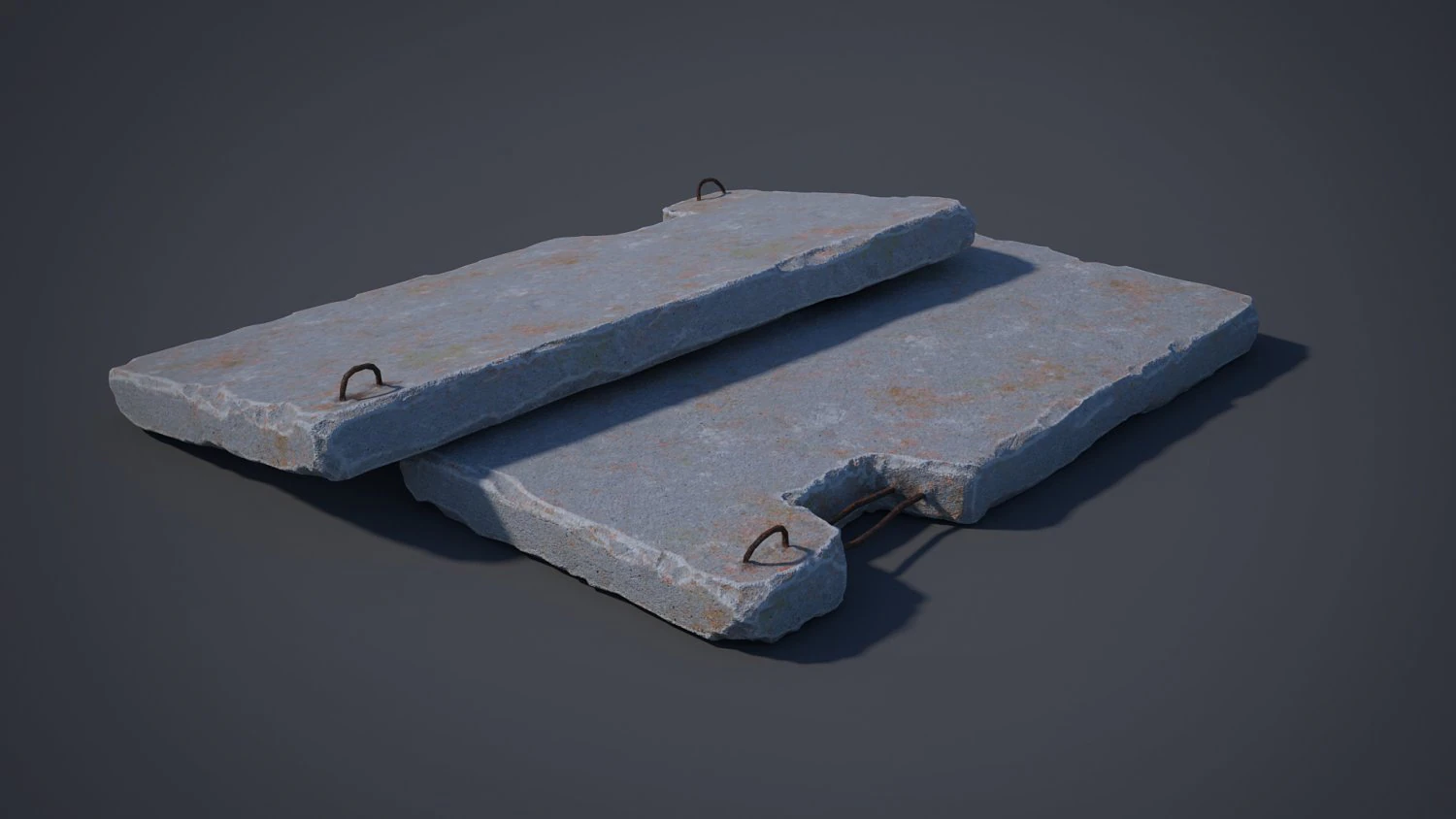concrete slab 3D Model .c4d .max .obj .3ds .fbx .stl .blend 