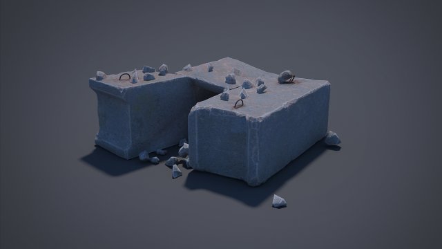concrete blocks 3D Модель .c4d .max .obj .3ds .fbx .stl .blend 