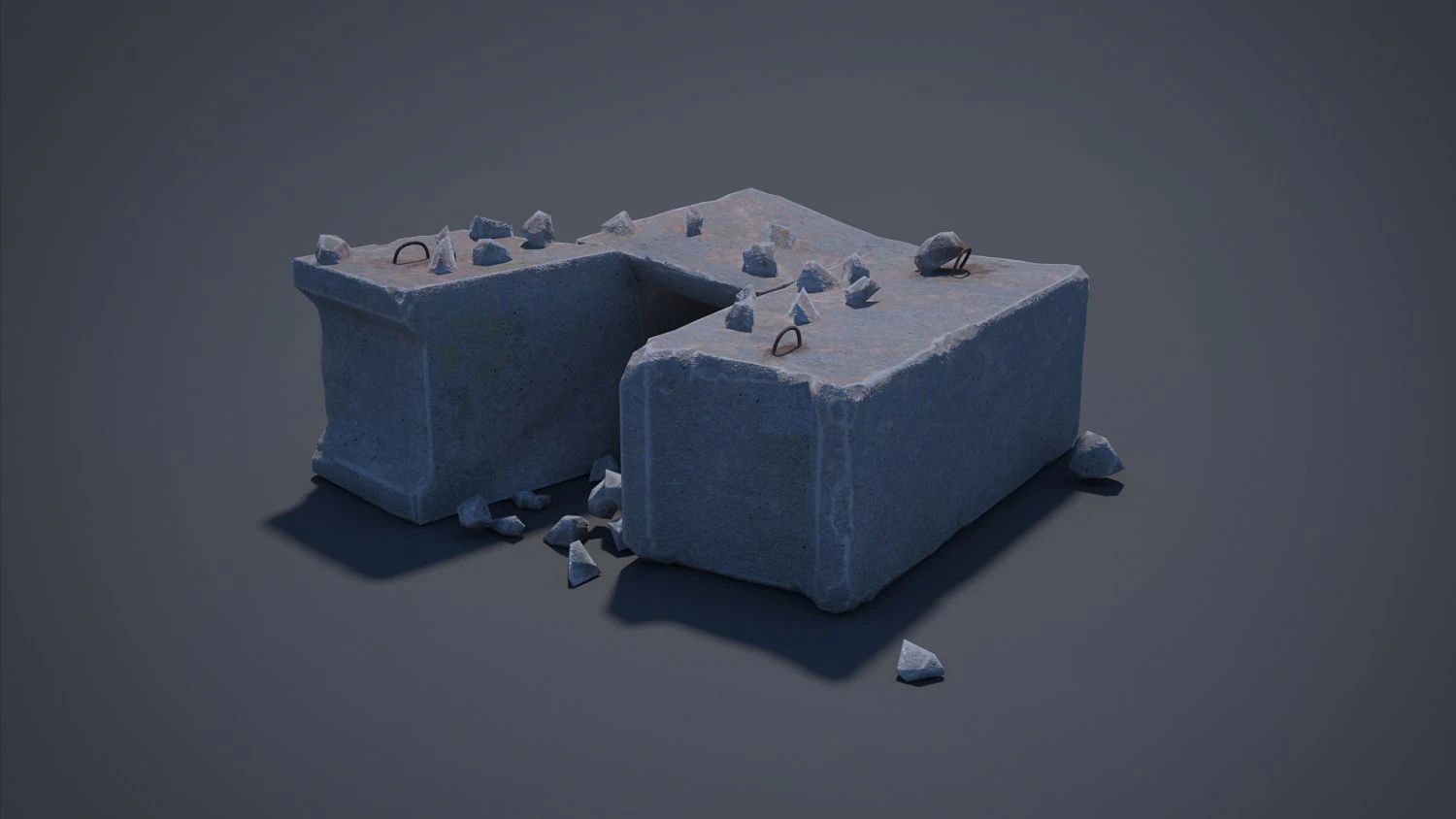 concrete blocks 3D Model .c4d .max .obj .3ds .fbx .stl .blend 
