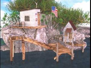 house on the water Model 3D