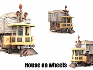 house on wheels 3D 模型