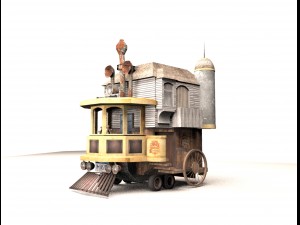 house on wheels 3D 模型
