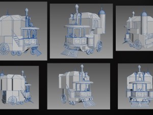 house on wheels 3D 模型