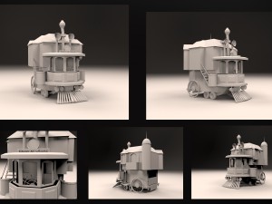house on wheels 3D 模型