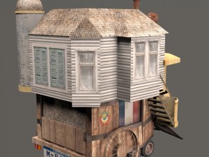 house on wheels 3D 模型