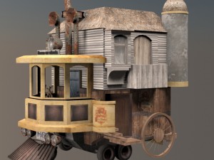 house on wheels 3D 模型