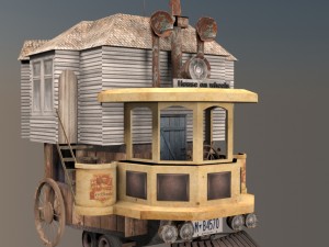 house on wheels 3D 模型