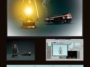 kerosene lamp 3D Model