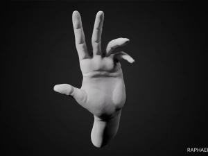 hand posed 3D Print Model