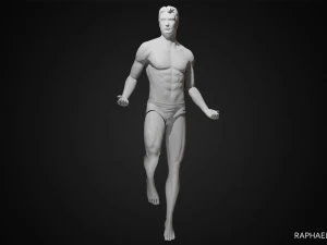 männlicher Körper posiert 3D Druckmodell