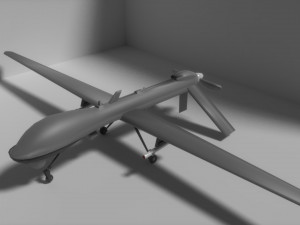 drone militar 3D Model