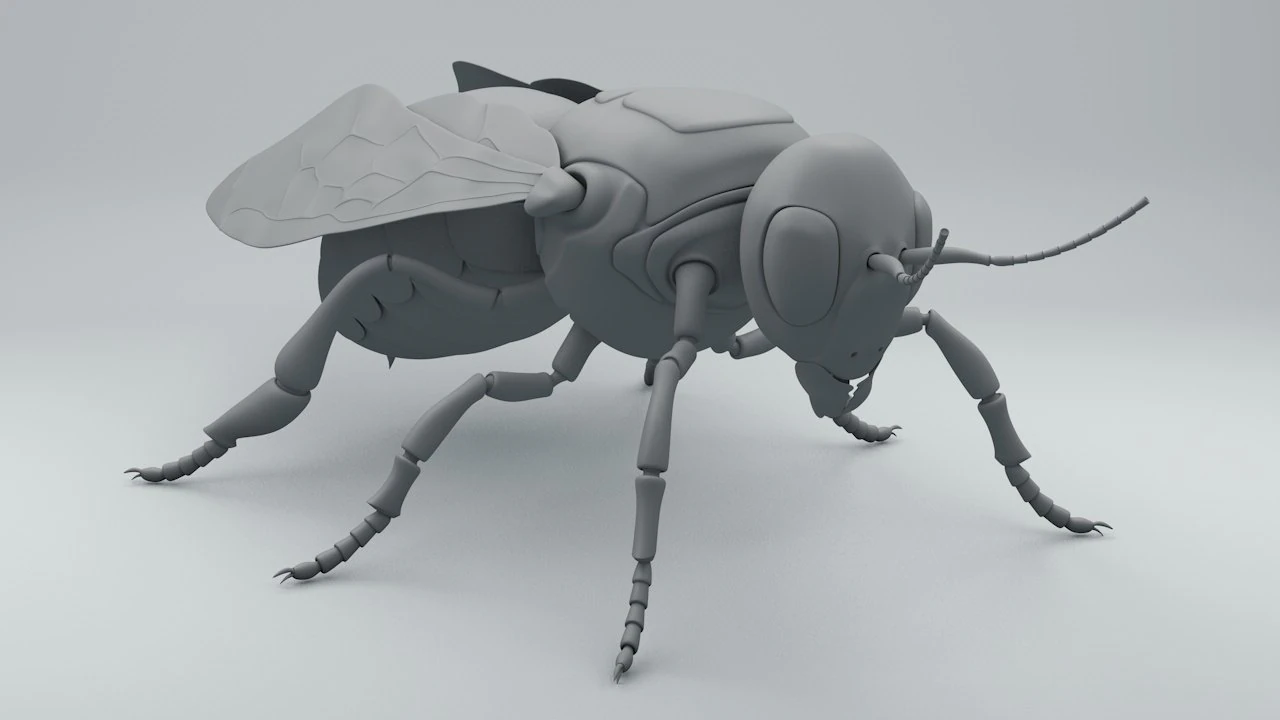bee 3D Model .c4d .max .obj .3ds .fbx .stl .blend