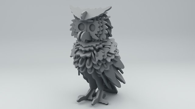 owl 3D मॉडल .c4d .max .obj .3ds .fbx .stl .blend 