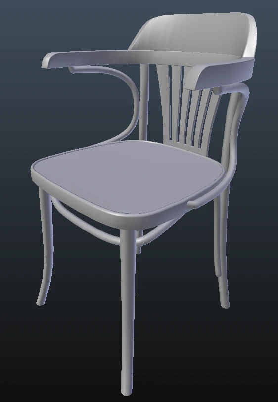 viennese chair 3D Model .c4d .max .obj .3ds .fbx .stl .blend 