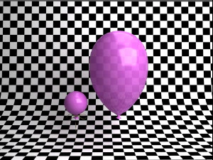 ballon avec mat&eacute;riau imitant la transparence Modèle 3D