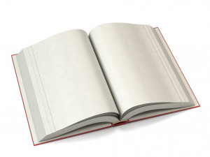 open book with red cover 3D Model