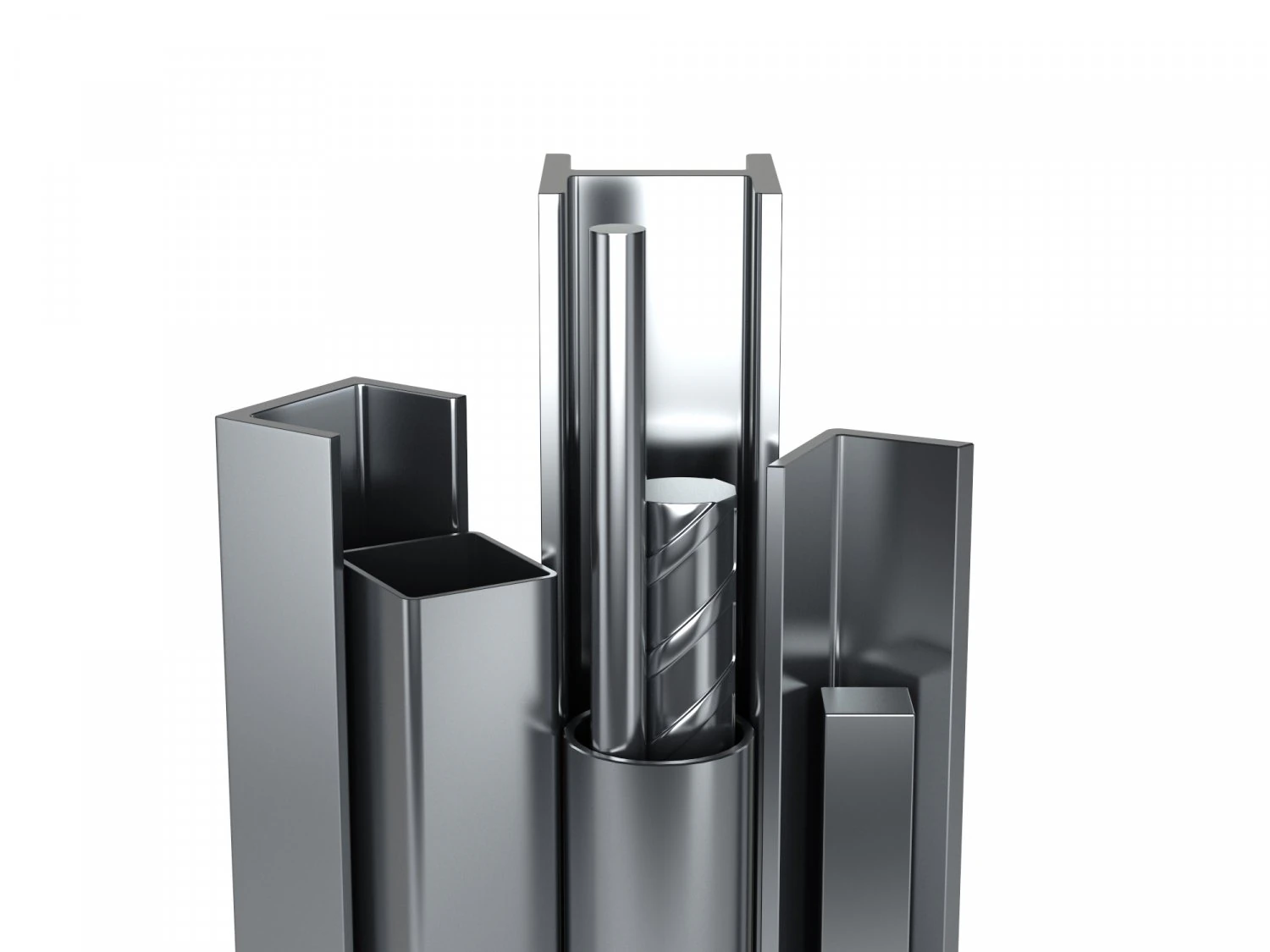 profil&eacute;s m&eacute;talliques, tuyaux et coins Modèle 3D .c4d .max .obj .3ds .fbx .stl .blend 