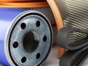 car parts in a set 3D Model