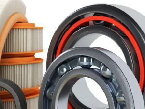 car parts in a set 3D 模型