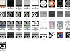 car parts in a set 3D 模型