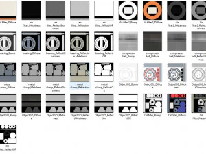 car parts in a set 3D Model
