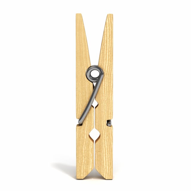 wooden clothespin Model 3D .c4d .max .obj .3ds .fbx .stl .blend 