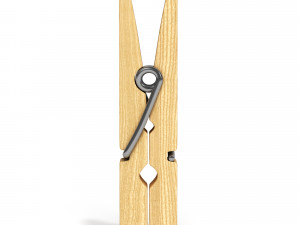 wooden clothespin 3D Model