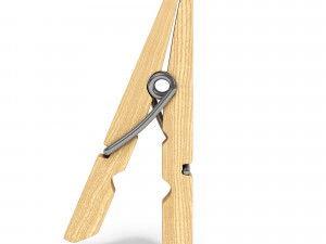 wooden clothespin Model 3D