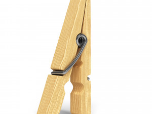 wooden clothespin Model 3D
