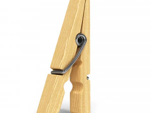 wooden clothespin 3D Model