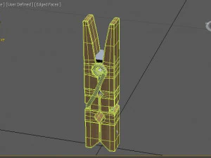 wooden clothespin 3D Model
