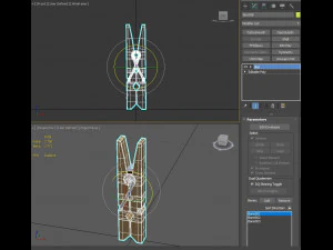 wooden clothespin 3D Model