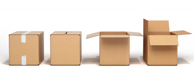 cardboard boxes open and closed Modèle 3D .c4d .max .obj .3ds .fbx .stl .blend 