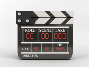 claquete de filme Modelo 3D