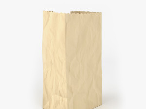 paper shopping food bag Modelo 3D