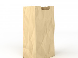 paper shopping food bag Modelo 3D