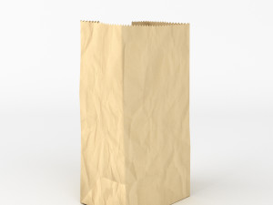 paper shopping food bag Modelo 3D