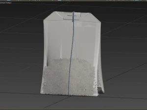 modelo detalhado de saquinho de ch&aacute; de papel Modelo 3D