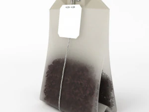 modelo detalhado de saquinho de chá de papel Modelo 3D