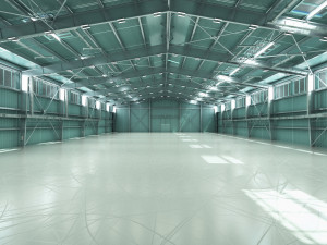 Large industrial hangar 3D Model