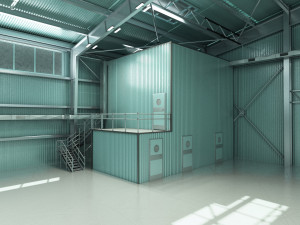 Large industrial hangar Modelo 3D