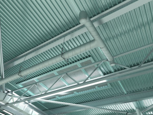 Large industrial hangar Modelo 3D